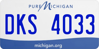 MI license plate DKS4033