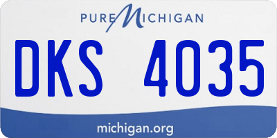 MI license plate DKS4035