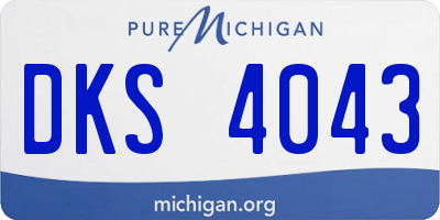 MI license plate DKS4043