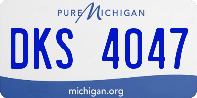 MI license plate DKS4047