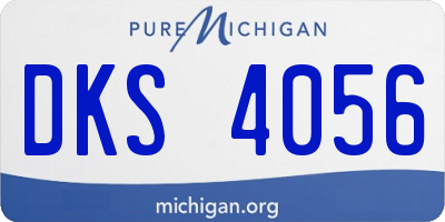 MI license plate DKS4056