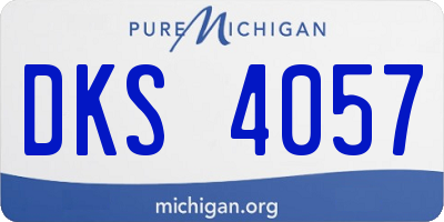 MI license plate DKS4057