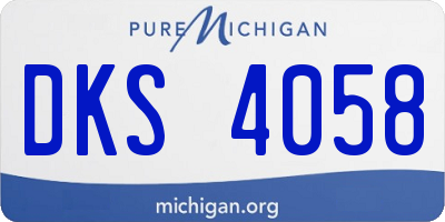 MI license plate DKS4058