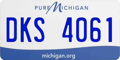 MI license plate DKS4061