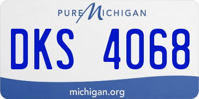 MI license plate DKS4068