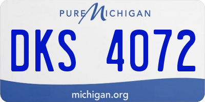 MI license plate DKS4072