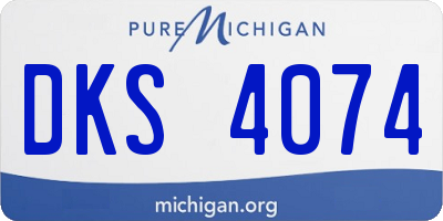 MI license plate DKS4074