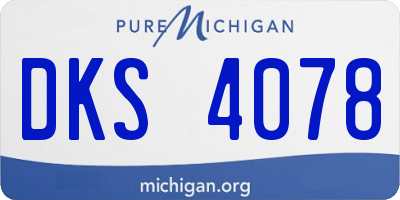 MI license plate DKS4078