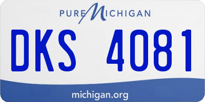 MI license plate DKS4081