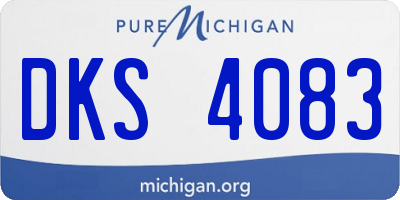 MI license plate DKS4083