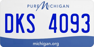 MI license plate DKS4093