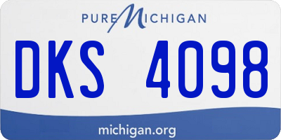MI license plate DKS4098