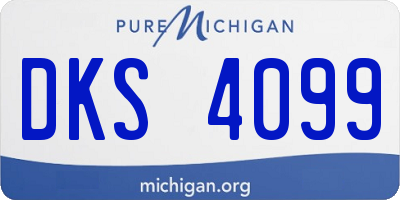 MI license plate DKS4099