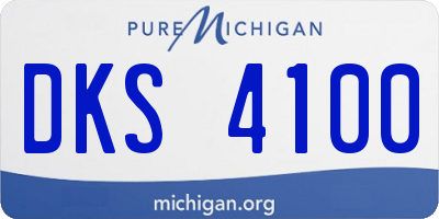 MI license plate DKS4100