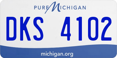 MI license plate DKS4102