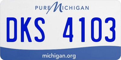 MI license plate DKS4103