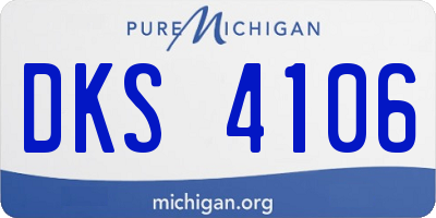 MI license plate DKS4106