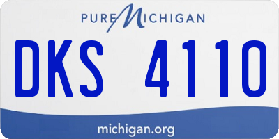 MI license plate DKS4110