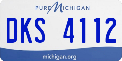 MI license plate DKS4112