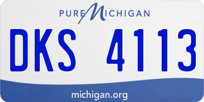 MI license plate DKS4113