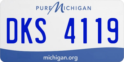 MI license plate DKS4119