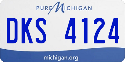 MI license plate DKS4124