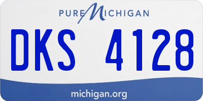 MI license plate DKS4128