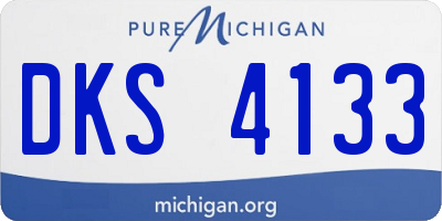 MI license plate DKS4133