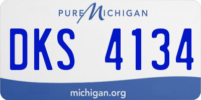 MI license plate DKS4134