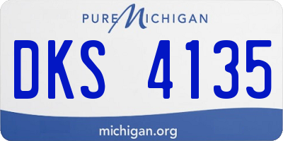 MI license plate DKS4135