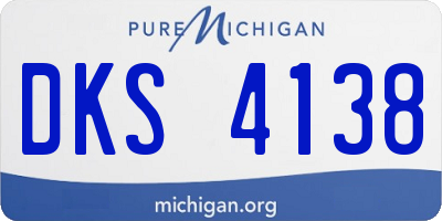 MI license plate DKS4138
