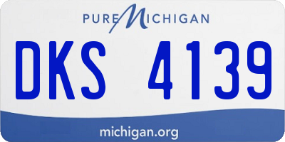MI license plate DKS4139