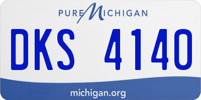 MI license plate DKS4140