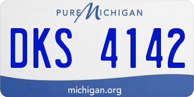 MI license plate DKS4142