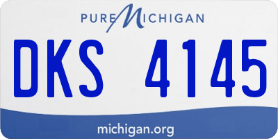 MI license plate DKS4145