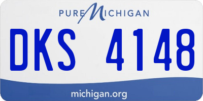 MI license plate DKS4148