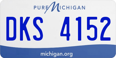 MI license plate DKS4152