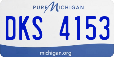 MI license plate DKS4153