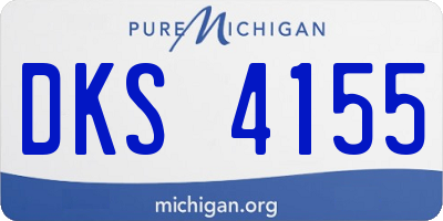 MI license plate DKS4155