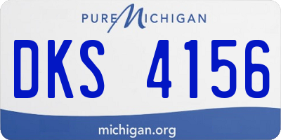 MI license plate DKS4156