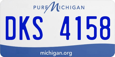 MI license plate DKS4158
