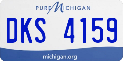 MI license plate DKS4159