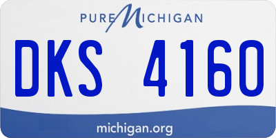 MI license plate DKS4160