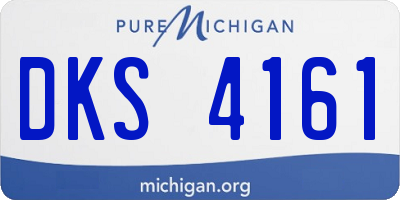 MI license plate DKS4161