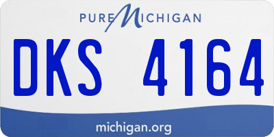 MI license plate DKS4164
