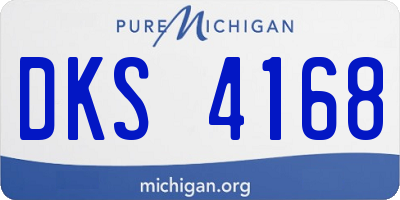 MI license plate DKS4168
