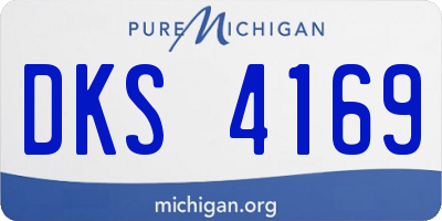 MI license plate DKS4169