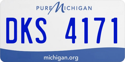 MI license plate DKS4171