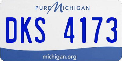 MI license plate DKS4173