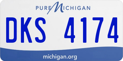 MI license plate DKS4174